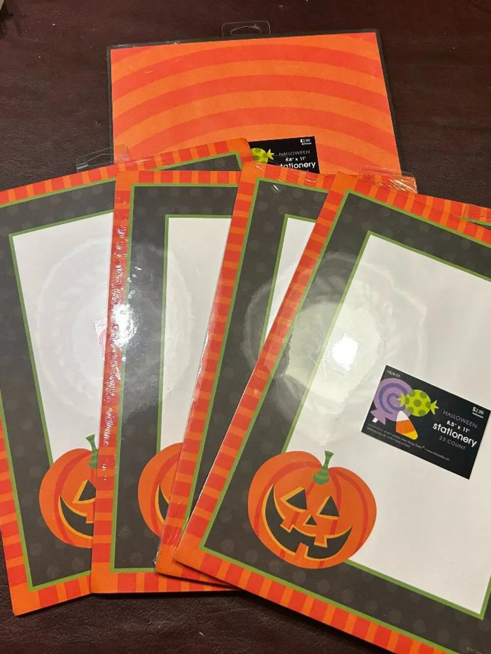 5 packs of Halloween Stationary - 25 pieces per pack - sealed NEW